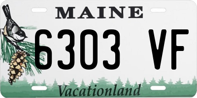 ME license plate 6303VF