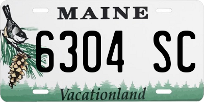 ME license plate 6304SC