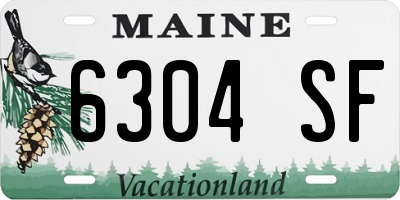 ME license plate 6304SF