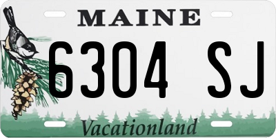 ME license plate 6304SJ