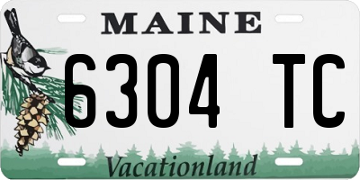 ME license plate 6304TC