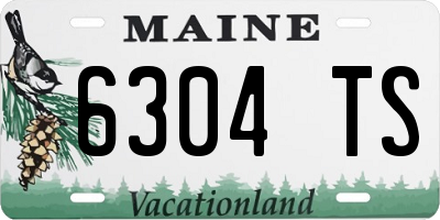 ME license plate 6304TS