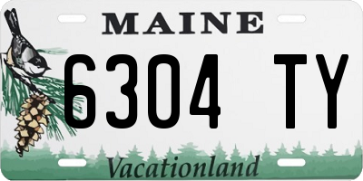 ME license plate 6304TY