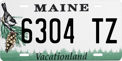 ME license plate 6304TZ