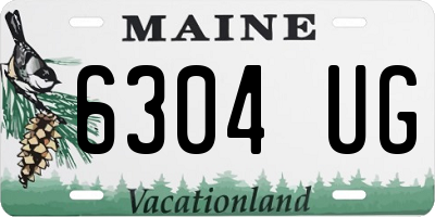 ME license plate 6304UG
