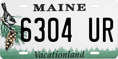 ME license plate 6304UR