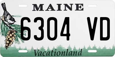 ME license plate 6304VD