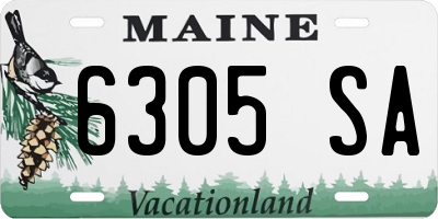 ME license plate 6305SA