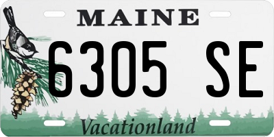 ME license plate 6305SE