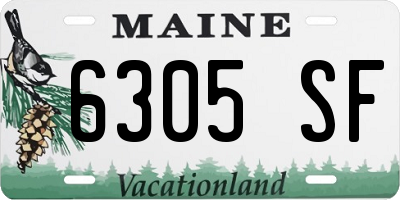 ME license plate 6305SF