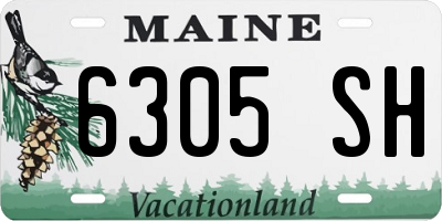 ME license plate 6305SH