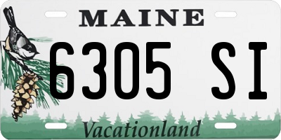 ME license plate 6305SI