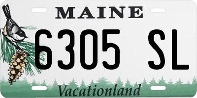 ME license plate 6305SL