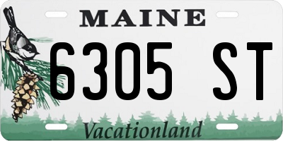 ME license plate 6305ST