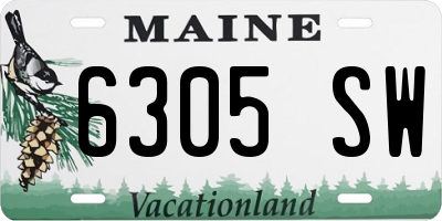 ME license plate 6305SW