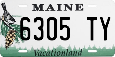 ME license plate 6305TY
