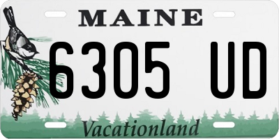 ME license plate 6305UD