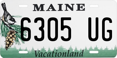 ME license plate 6305UG