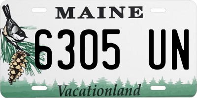 ME license plate 6305UN