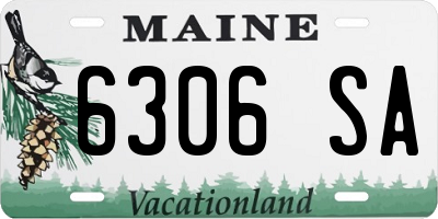 ME license plate 6306SA