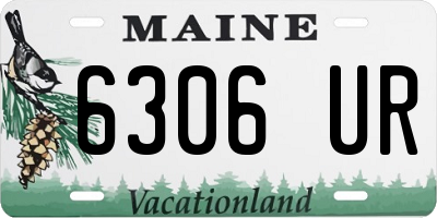 ME license plate 6306UR