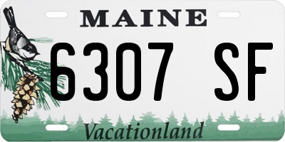 ME license plate 6307SF