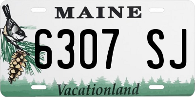 ME license plate 6307SJ