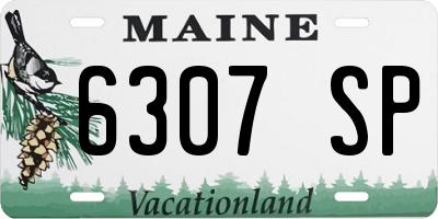 ME license plate 6307SP