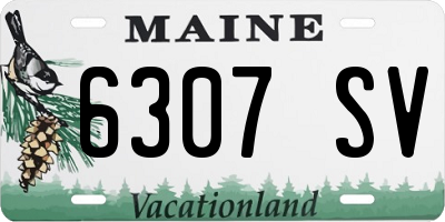 ME license plate 6307SV