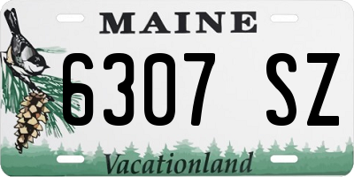 ME license plate 6307SZ