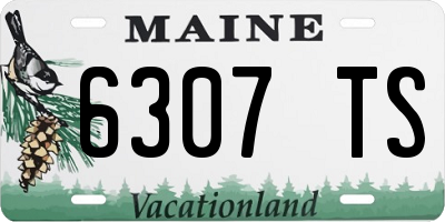 ME license plate 6307TS