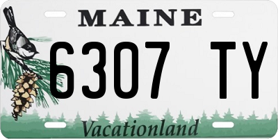 ME license plate 6307TY