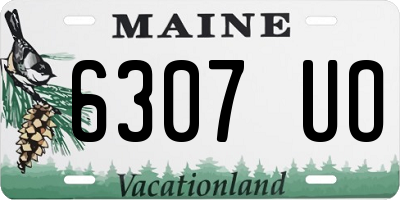 ME license plate 6307UO