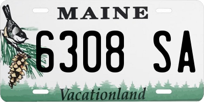 ME license plate 6308SA