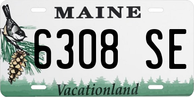 ME license plate 6308SE