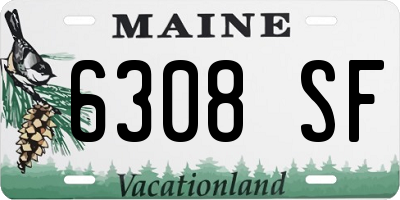 ME license plate 6308SF