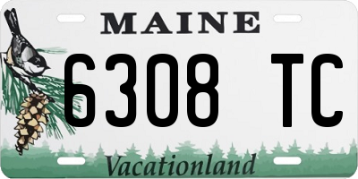 ME license plate 6308TC