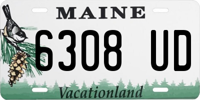 ME license plate 6308UD