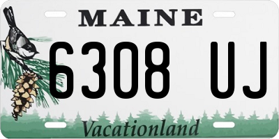 ME license plate 6308UJ