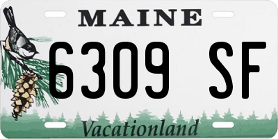 ME license plate 6309SF