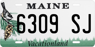 ME license plate 6309SJ