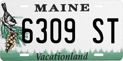ME license plate 6309ST