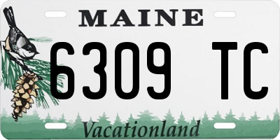 ME license plate 6309TC