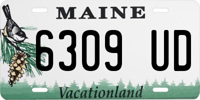 ME license plate 6309UD