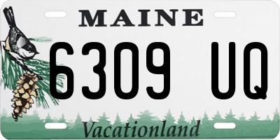 ME license plate 6309UQ