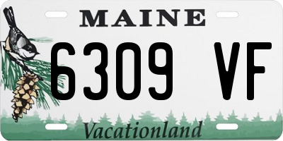 ME license plate 6309VF