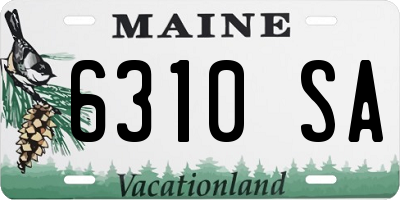 ME license plate 6310SA