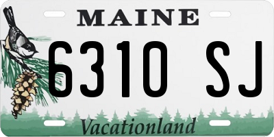 ME license plate 6310SJ