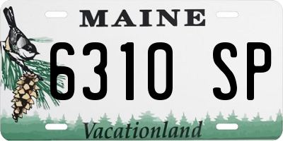 ME license plate 6310SP