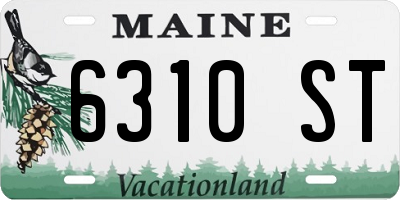 ME license plate 6310ST